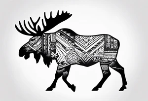 Native Moose tattoo idea