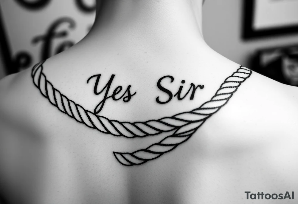 Yes, Sir in rope tattoo idea