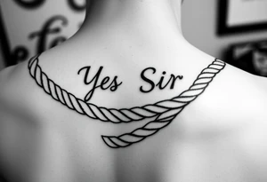 Yes, Sir in rope tattoo idea