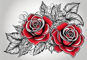 Roses and henna tattoo idea