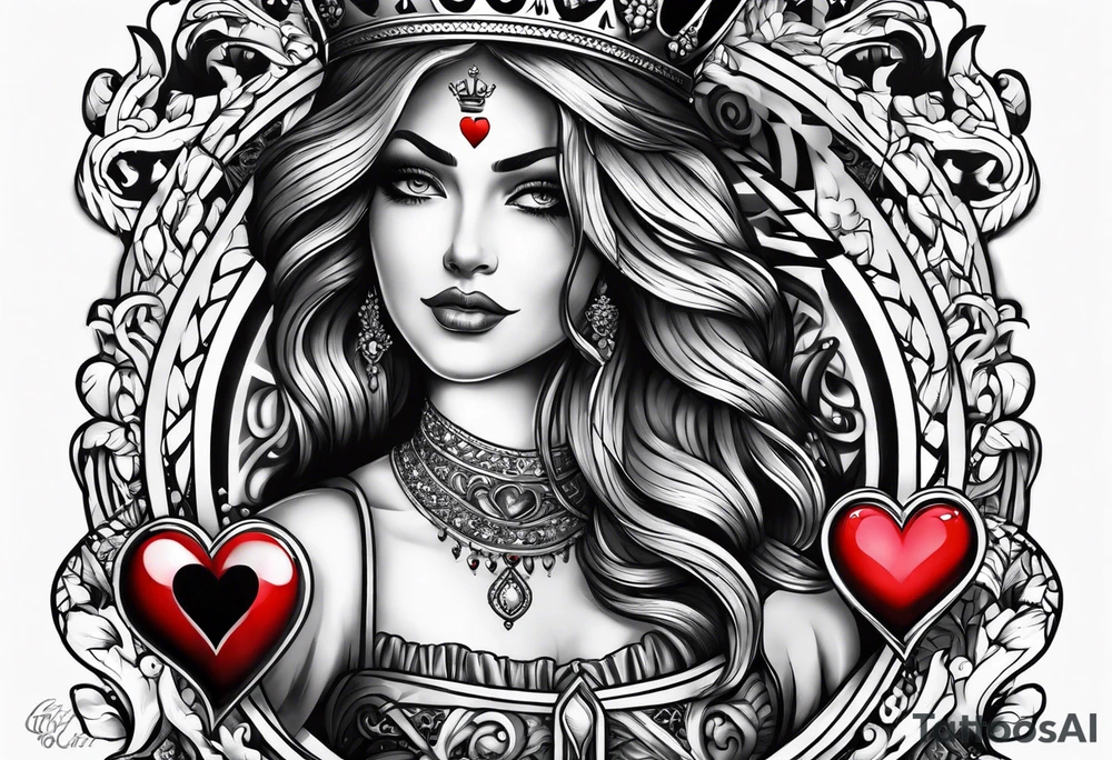 King of hearts forearm sleeve tattoo idea