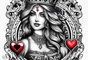 King of hearts forearm sleeve tattoo idea