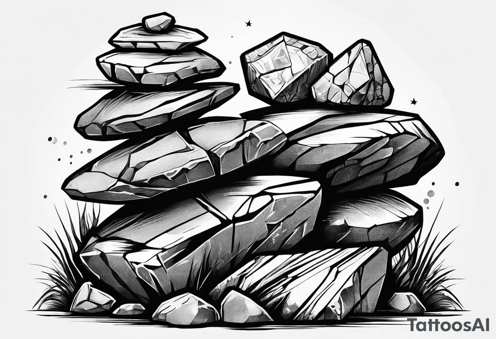 Rocks stacked on top of each other tattoo idea