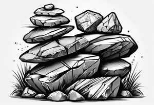 Rocks stacked on top of each other tattoo idea
