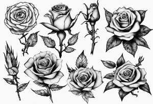 rosas con espinas tattoo idea