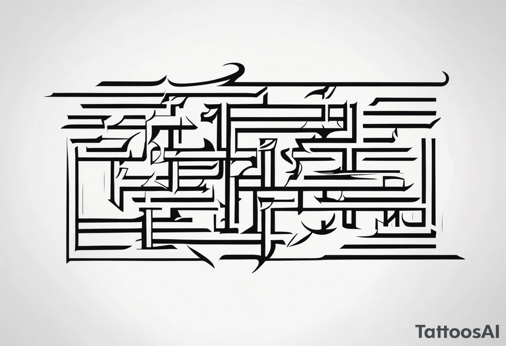 Arabic writing in a straight sentence tattoo idea
