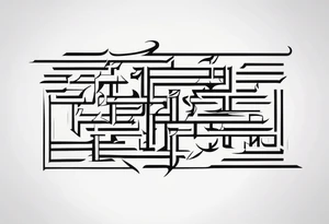 Arabic writing in a straight sentence tattoo idea