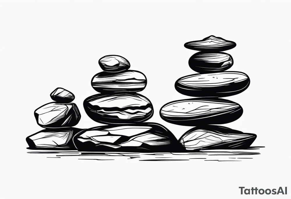 Rocks stacked on top of each other tattoo idea