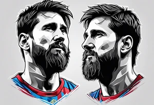 mini messi tattoo idea