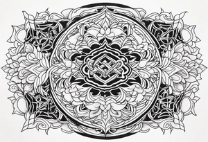 repeating crystal pattern tattoo idea