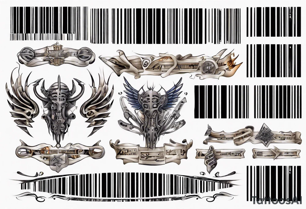Hebrew Bar code tattoo tattoo idea