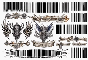 Hebrew Bar code tattoo tattoo idea