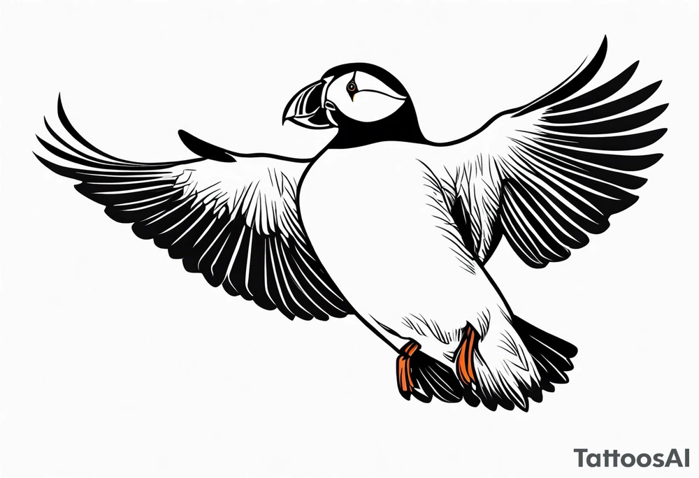 a flying puffin
 - forarm Tattoo tattoo idea