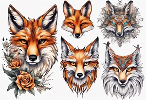 ein Tier aus Fuchs und Eule tattoo idea