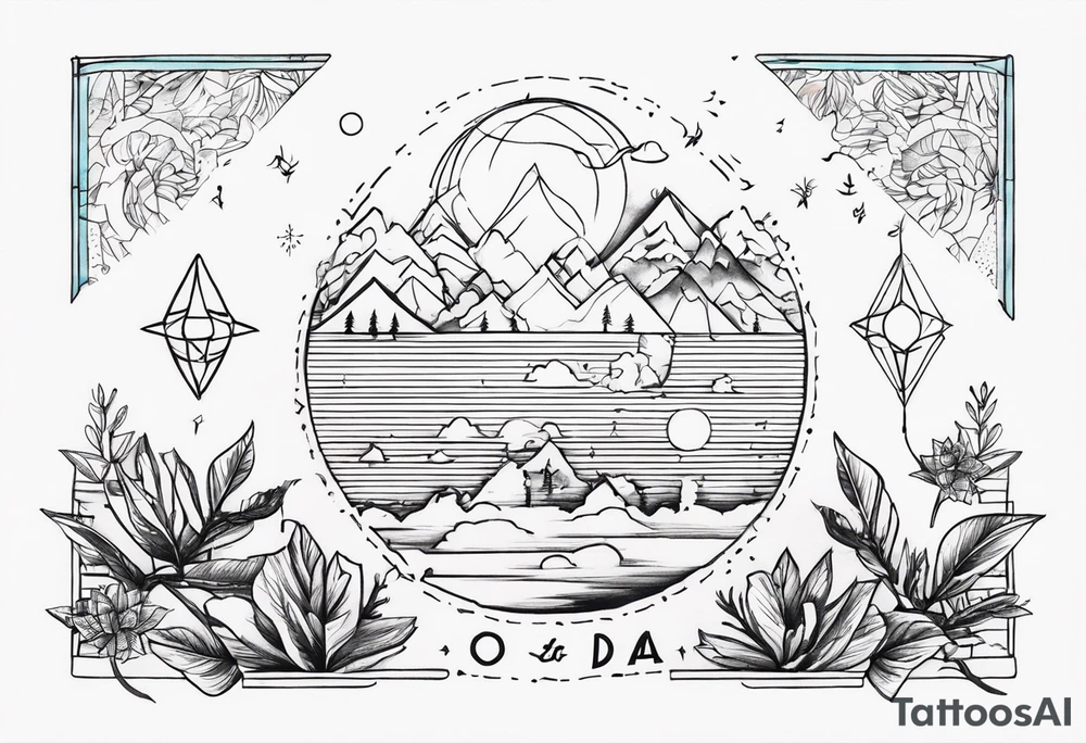 wanderlust with jda in the middle tattoo idea