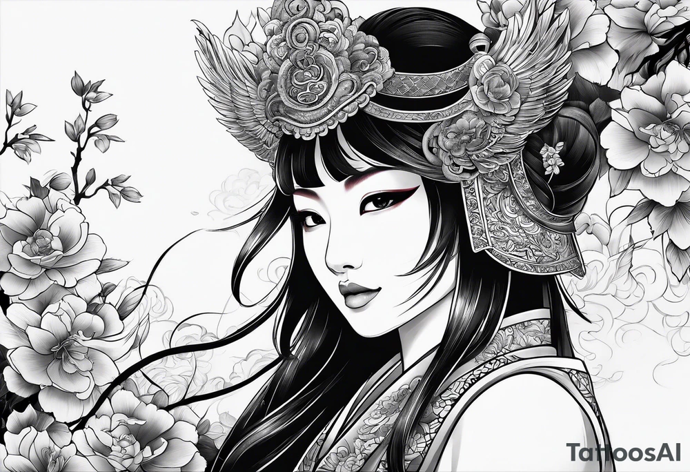 asian theme tattoo idea