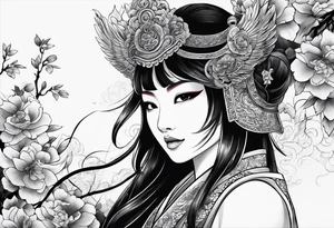 asian theme tattoo idea