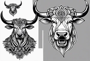 Nvidia geforce claw logo morphing into an aggressive bull tattoo idea