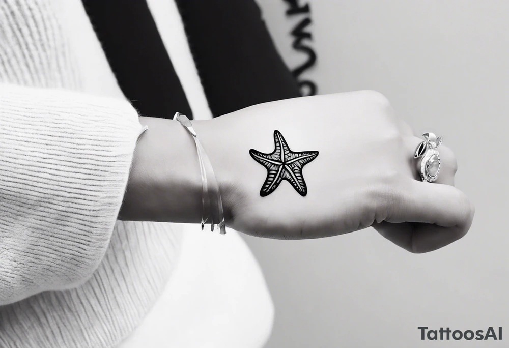 Dainty Shell/starfish wrist tattoo tattoo idea