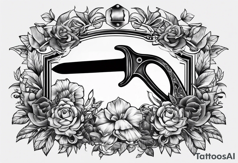 Handsaw and a hammer tattoo idea