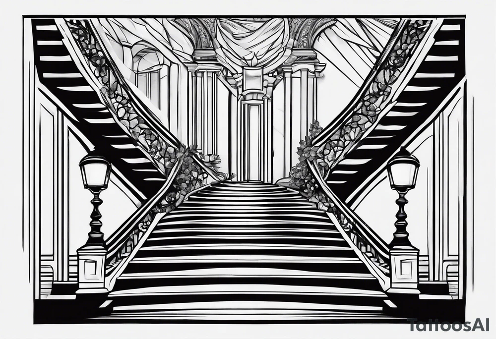 Literally just an outline of stairs tattoo idea