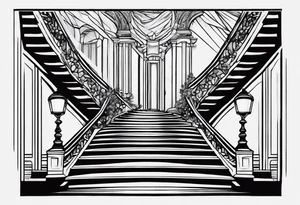 Literally just an outline of stairs tattoo idea