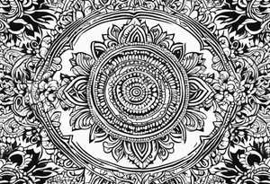 henna pattern tattoo idea