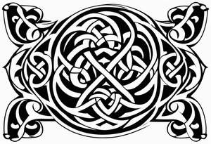 Celtic knot tribal sleeve tattoo idea