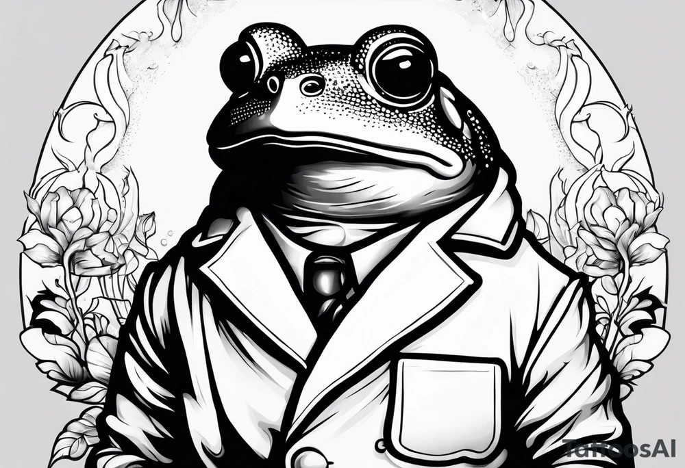 Toad wearing a labcoat tattoo idea