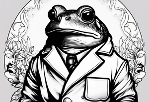 Toad wearing a labcoat tattoo idea