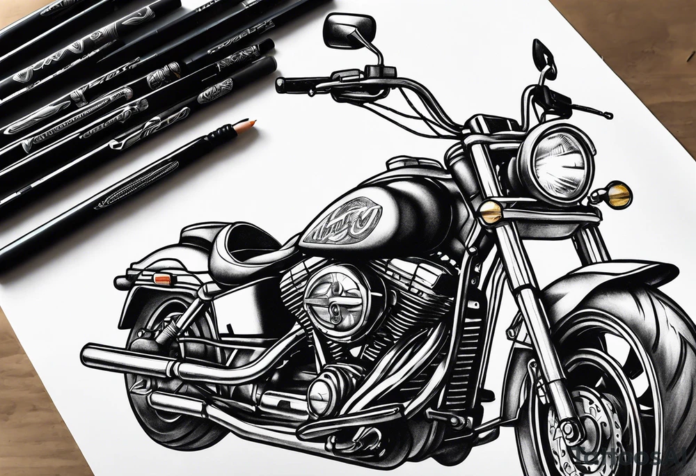 Motorcycle tattoo idea