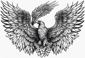 Dark angel wing tattoo idea