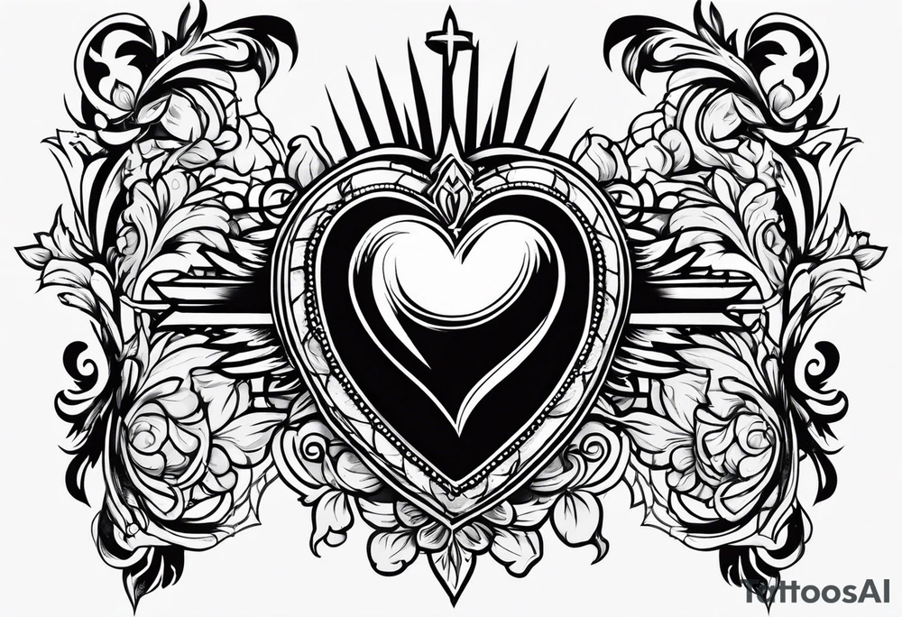 sacred heart tattoo idea