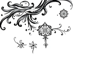 mytical shaman and mytolog style ornametn with ancient rhyme tattoo idea