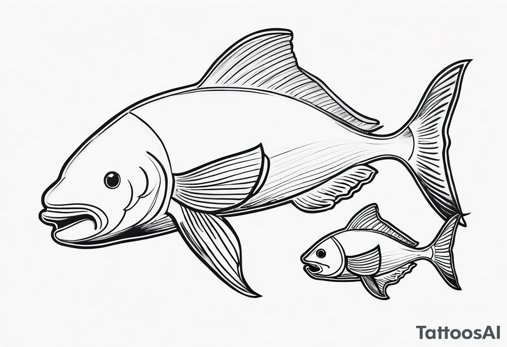 Father daughter matching. Water related. Marine life tattoo idea