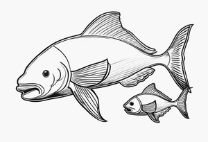 Father daughter matching. Water related. Marine life tattoo idea
