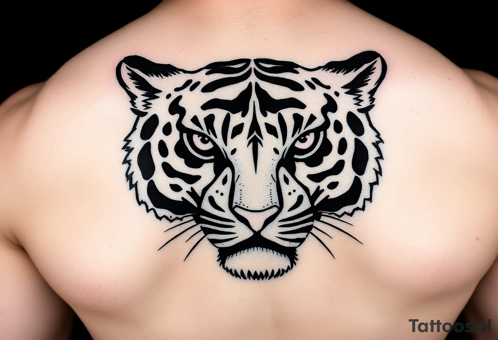 tiger stripe camouflage tattoo idea