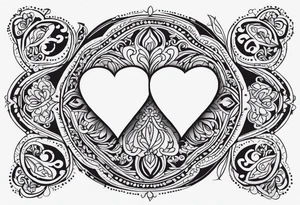 Thin cross, a small heart, the name paisley tattoo idea