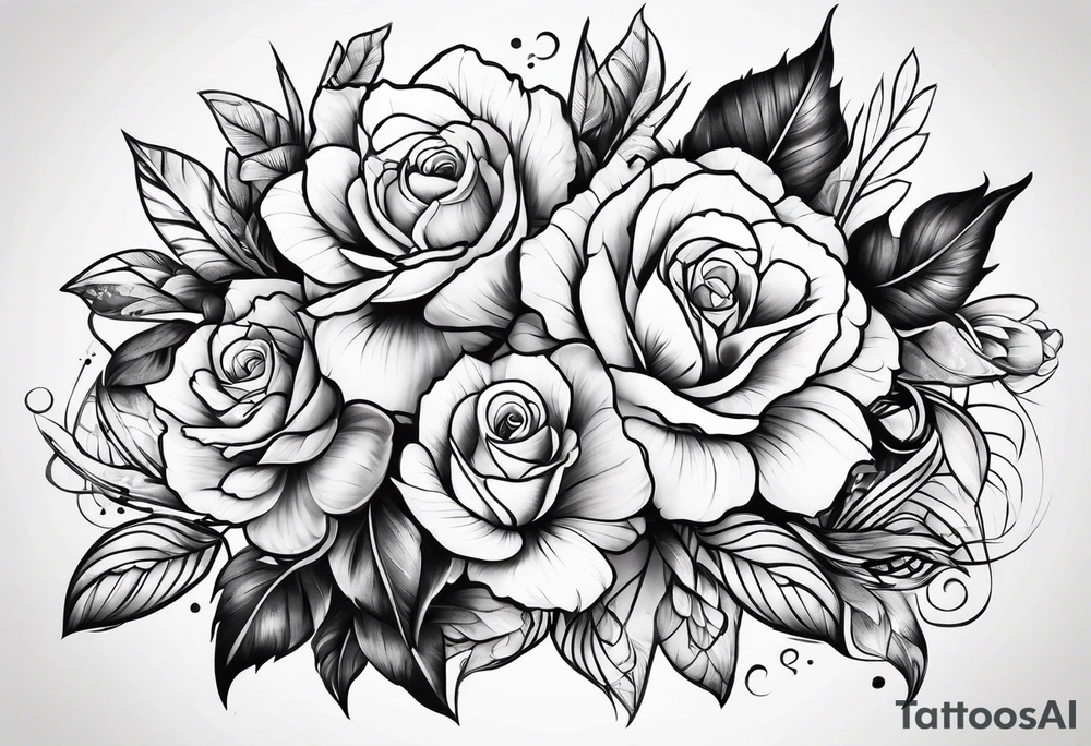 family of 5 tattoo idea