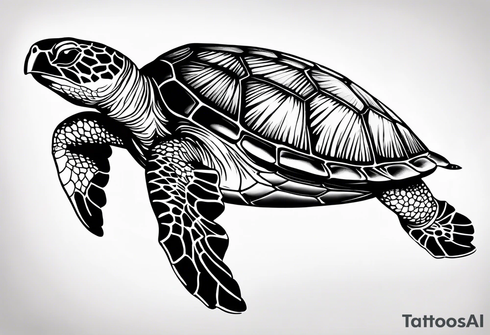 Sea turtle tattoo idea