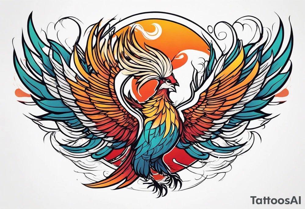phoenix being reborn tattoo idea