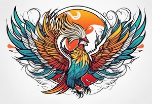 phoenix being reborn tattoo idea