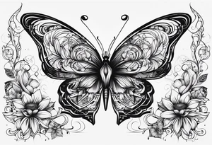 butterfly  TOMORROWLAND life music tattoo idea