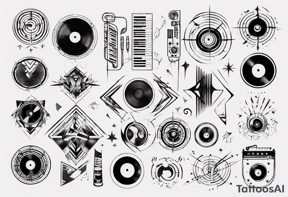 music sound tattoo idea
