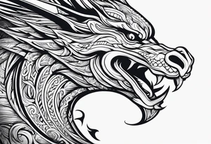 Valhalla sword dragon head tattoo idea