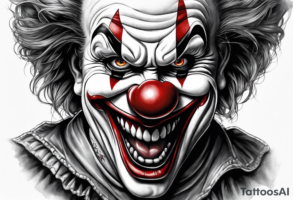 Evil clown
Portrait tattoo idea