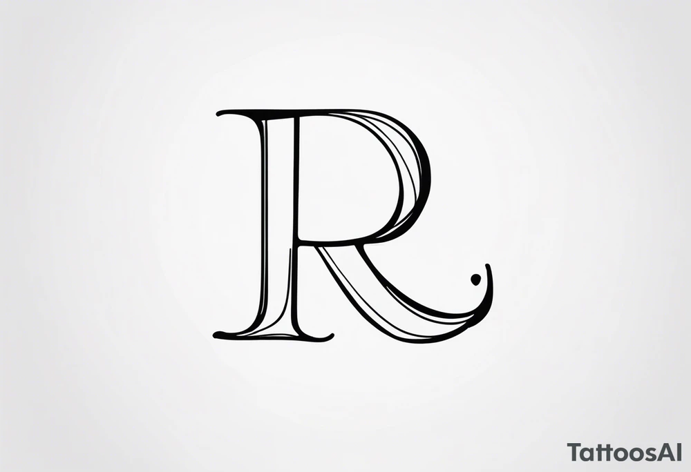 J and R letters lowercase in a nice font tattoo idea