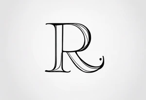 J and R letters lowercase in a nice font tattoo idea