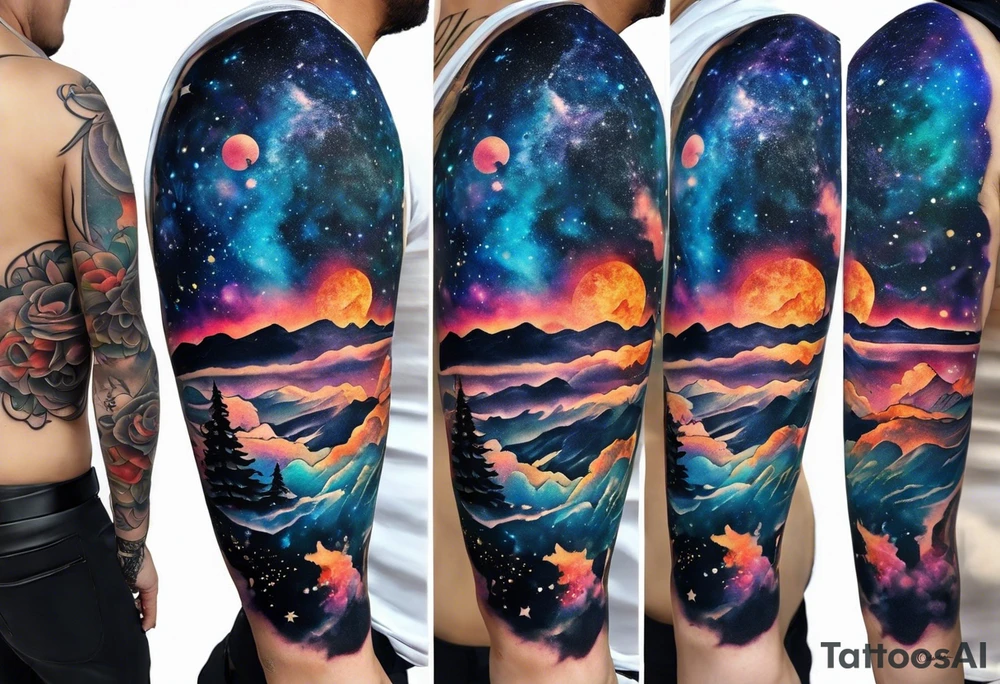 Galaxy tattoo idea