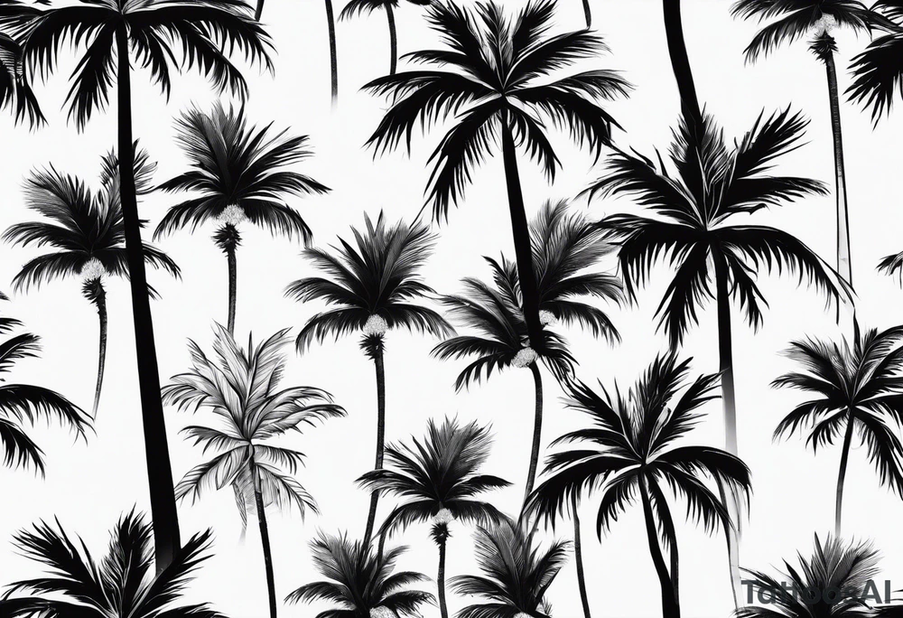 single palm tree tattoo idea
